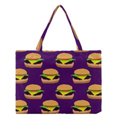 Burger Pattern Medium Tote Bag by bloomingvinedesign