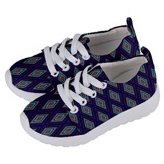 Colorful Diamonds Pattern3 Kids  Lightweight Sports Shoes by bloomingvinedesign