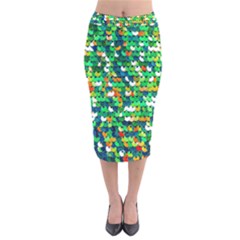 Funky Sequins Velvet Midi Pencil Skirt by essentialimage