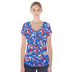 Funky Sequins Short Sleeve Front Detail Top by essentialimage
