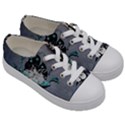 Sport, surfboard with flowers and fish Kids  Low Top Canvas Sneakers View3