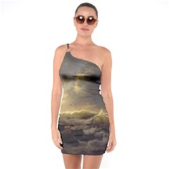 Andreas Achenbach Sea Ocean Water One Soulder Bodycon Dress by Sudhe