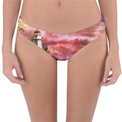 Lighthouse Ocean Sunset Seagulls Reversible Hipster Bikini Bottoms by Sudhe