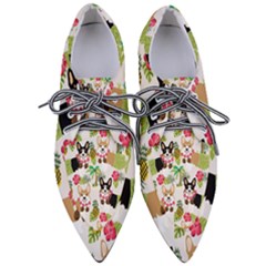 Corgis Pattern Women s Pointed Oxford Shoes by Sudhe