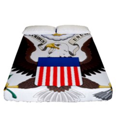 Greater Coat Of Arms Of The United States Fitted Sheet (queen Size) by abbeyz71