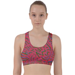 Pattern Saying Wavy Back Weave Sports Bra