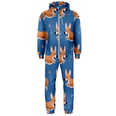 Corgi Patterns Hooded Jumpsuit (men) 