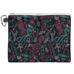 Abstract Pattern Canvas Cosmetic Bag (xxl)