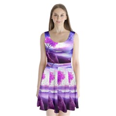 Fantasy World Split Back Mini Dress 