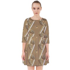 Gold Background 3d Smock Dress by Mariart