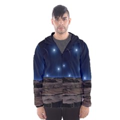 Lunar Landscape Star Brown Dwarf Men s Hooded Windbreaker by Simbadda