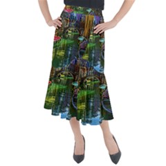 Venice City Italy Architecture Midi Mermaid Skirt by Simbadda