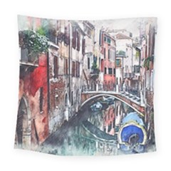 Venice Water Laguna Italy Square Tapestry (large) by Simbadda