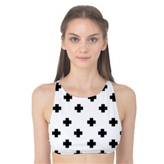 Swiss Cross Pattern Tank Bikini Top by Valentinaart