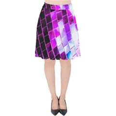 Purple Disco Ball Velvet High Waist Skirt by essentialimage