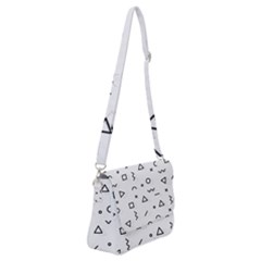 Memphis Pattern Shoulder Bag With Back Zipper