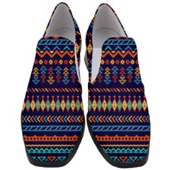 Decorative Pattern Ethnic Style Women Slip On Heel Loafers by Vaneshart