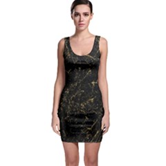 Black Marbled Surface Bodycon Dress by Vaneshart