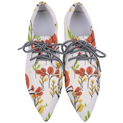 Tree Autumn Forest Landscape Women s Pointed Oxford Shoes