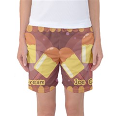 Cream Sweet Icecream Women s Basketball Shorts by Bajindul