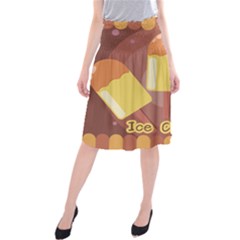 Cream Sweet Icecream Midi Beach Skirt by Bajindul