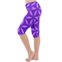Pattern Texture Backgrounds Purple Lightweight Velour Cropped Yoga Leggings View2
