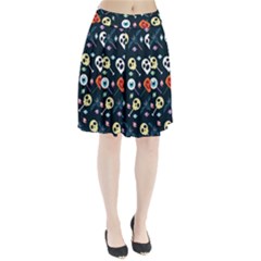 Halloween Candy Pattern Vector Pleated Skirt by Vaneshart
