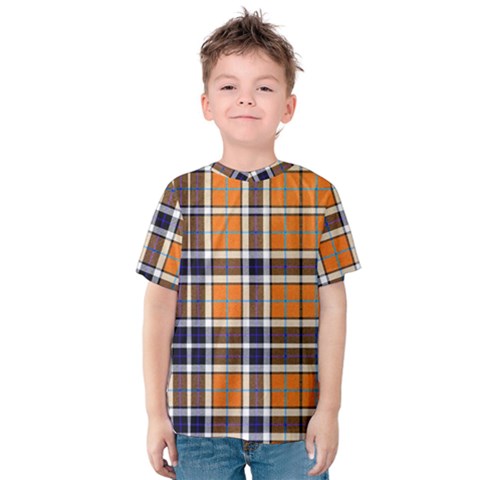 Tartans Yellow 34 Kids  Cotton Tee by impacteesstreetwearfour