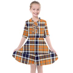 Tartans Yellow 34 Kids  All Frills Chiffon Dress by impacteesstreetwearfour