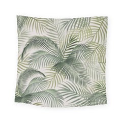 Vector Palm Leaves Pattern  Illustration Square Tapestry (small) by Vaneshart