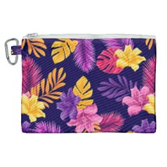 Tropical Pattern Canvas Cosmetic Bag (xl) by Vaneshart