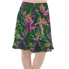 Vibrant Tropical Fishtail Chiffon Skirt by Vaneshart