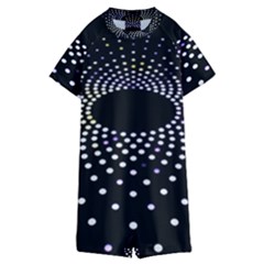 Abstract Black Blue Bright Circle Kids  Boyleg Half Suit Swimwear by HermanTelo