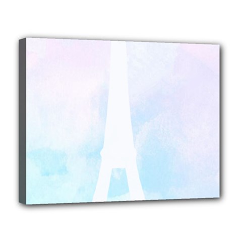 Pastel Eiffel s Tower, Paris Canvas 14  X 11  (stretched) by Lullaby
