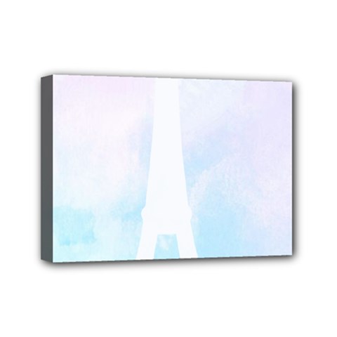 Pastel Eiffel s Tower, Paris Mini Canvas 7  X 5  (stretched)