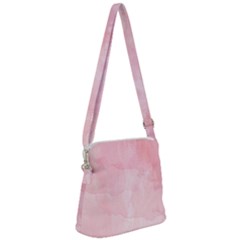 Pink Blurry Pastel Watercolour Ombre Zipper Messenger Bag by Lullaby