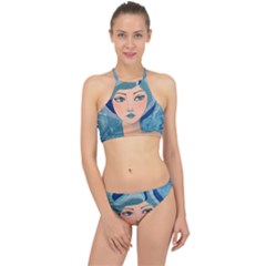 Blue Girl Racer Front Bikini Set by CKArtCreations