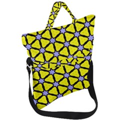 Pattern Modern Colorful Bright Fold Over Handle Tote Bag by Simbadda