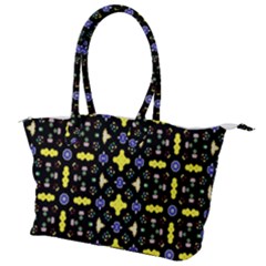 Pattern Black Background Texture Canvas Shoulder Bag by Simbadda