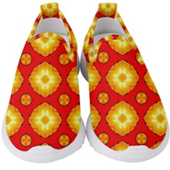 Sun Pattern Texture Seamless Kids  Slip On Sneakers by Simbadda