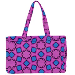 Pattern Pink Stars Texture Seamless Canvas Work Bag by Simbadda