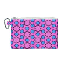Pattern Pink Stars Texture Seamless Canvas Cosmetic Bag (medium) by Simbadda