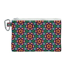 Pattern Texture Seamless Floral Canvas Cosmetic Bag (medium) by Simbadda