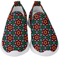 Pattern Texture Seamless Floral Kids  Slip On Sneakers by Simbadda