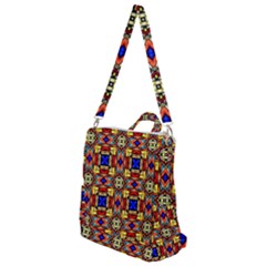 Stained Glass Pattern Texture Crossbody Backpack by Simbadda