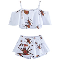 Insect Spider Wildlife Kids  Off Shoulder Skirt Bikini