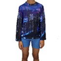 Night City Dark Kids  Long Sleeve Swimwear View1