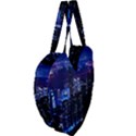 Night City Dark Giant Heart Shaped Tote View4