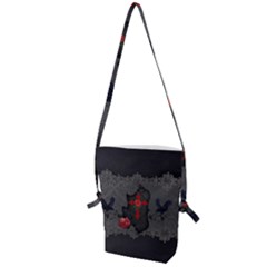 The Crows With Cross Folding Shoulder Bag by FantasyWorld7