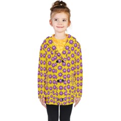 Lotus Bloom Always Live For Living In Peace Kids  Double Breasted Button Coat by pepitasart